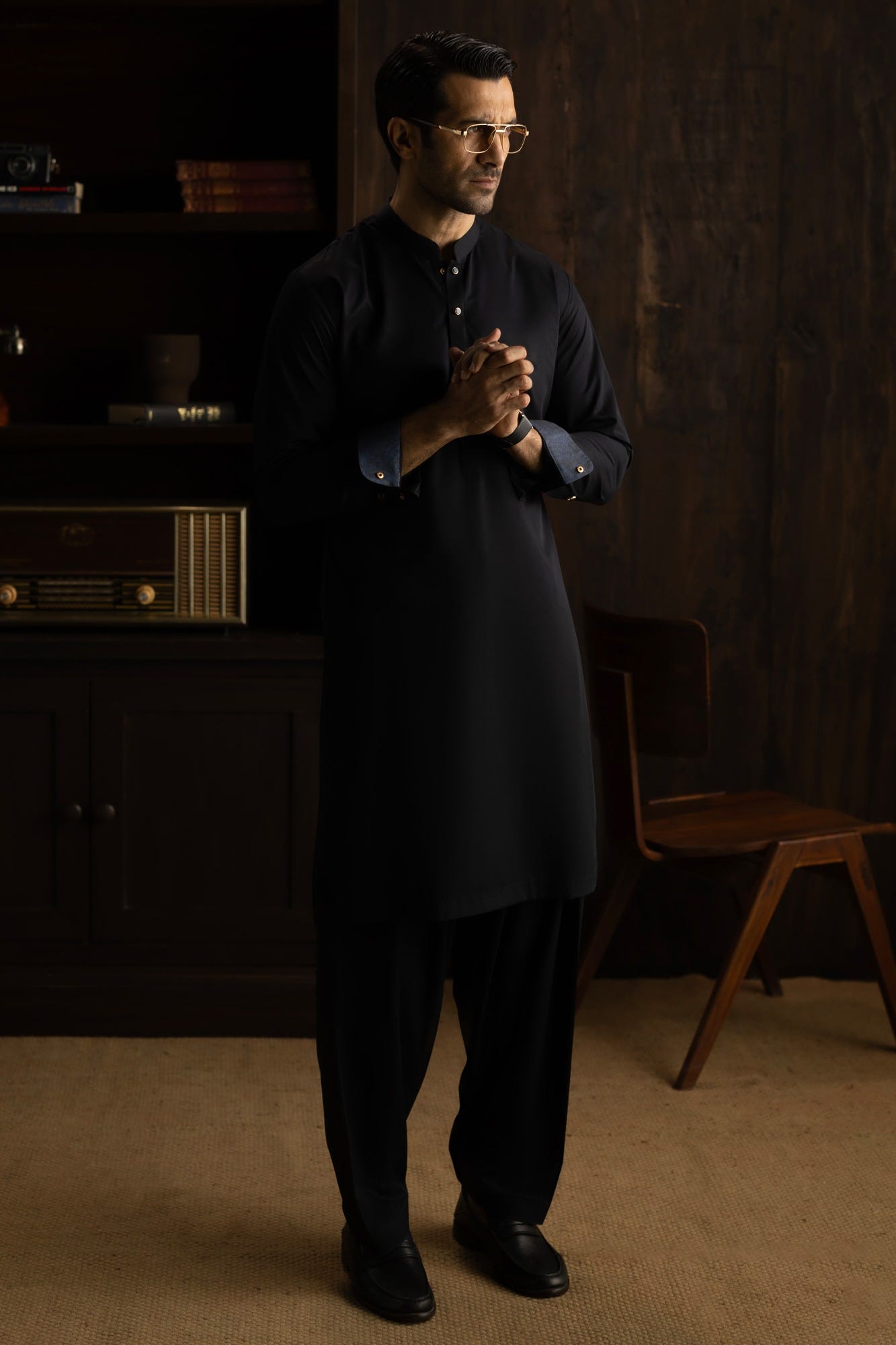BILBAO - BLUE BLACK EXCLUSIVE KAMEEZ SHALWAR