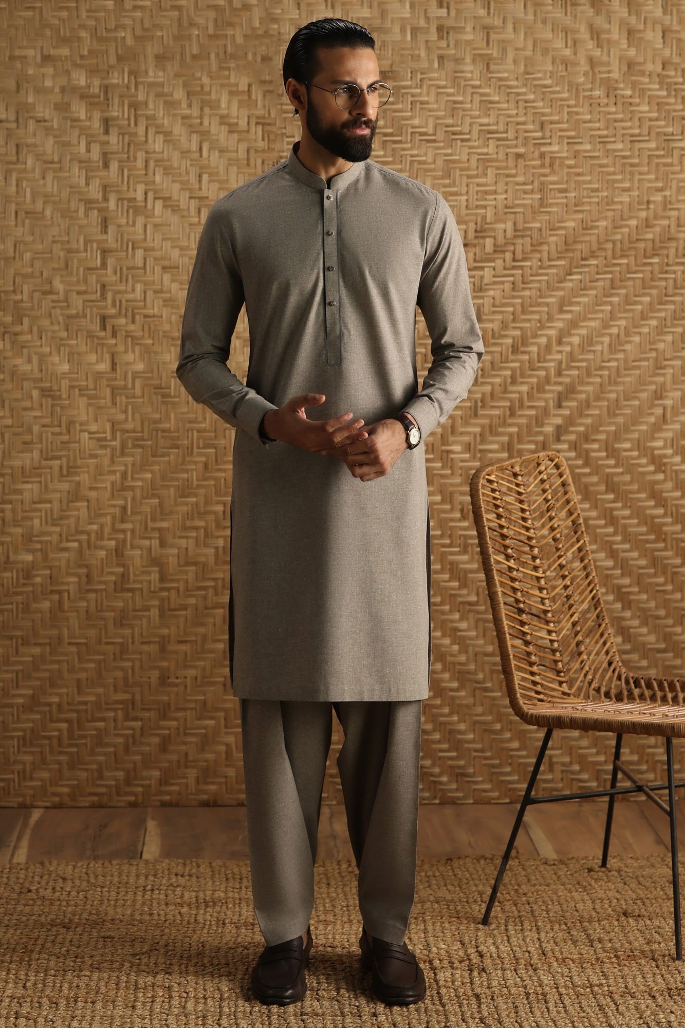 MEERSBURG - BROWN EXCLUSIVE KAMEEZ SHALWAR