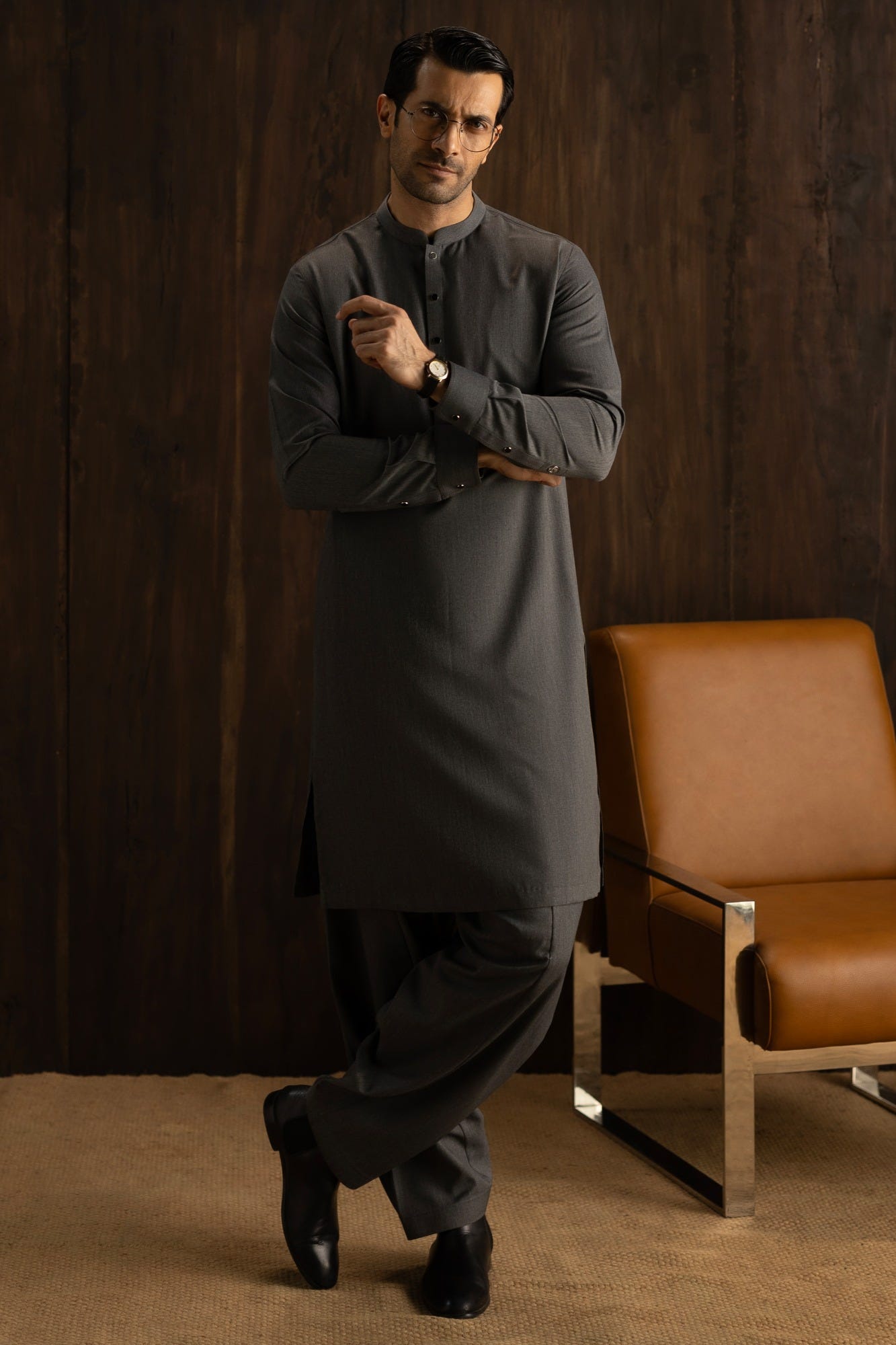 LISMORE - CHARCOAL EXCLUSIVE KAMEEZ SHALWAR