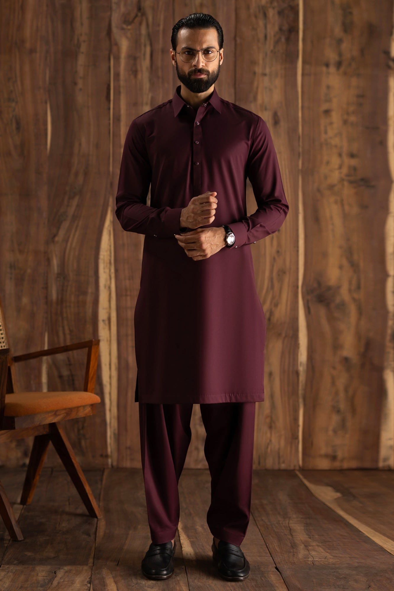 MALMO - MAROON EXCLUSIVE KAMEEZ SHALWAR