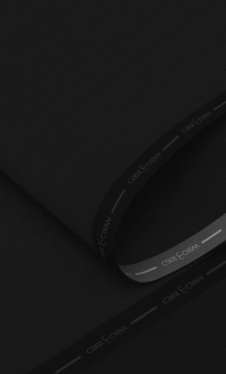 Bostan Black - Black Blended Unstitched Kameez Shalwar Fabric