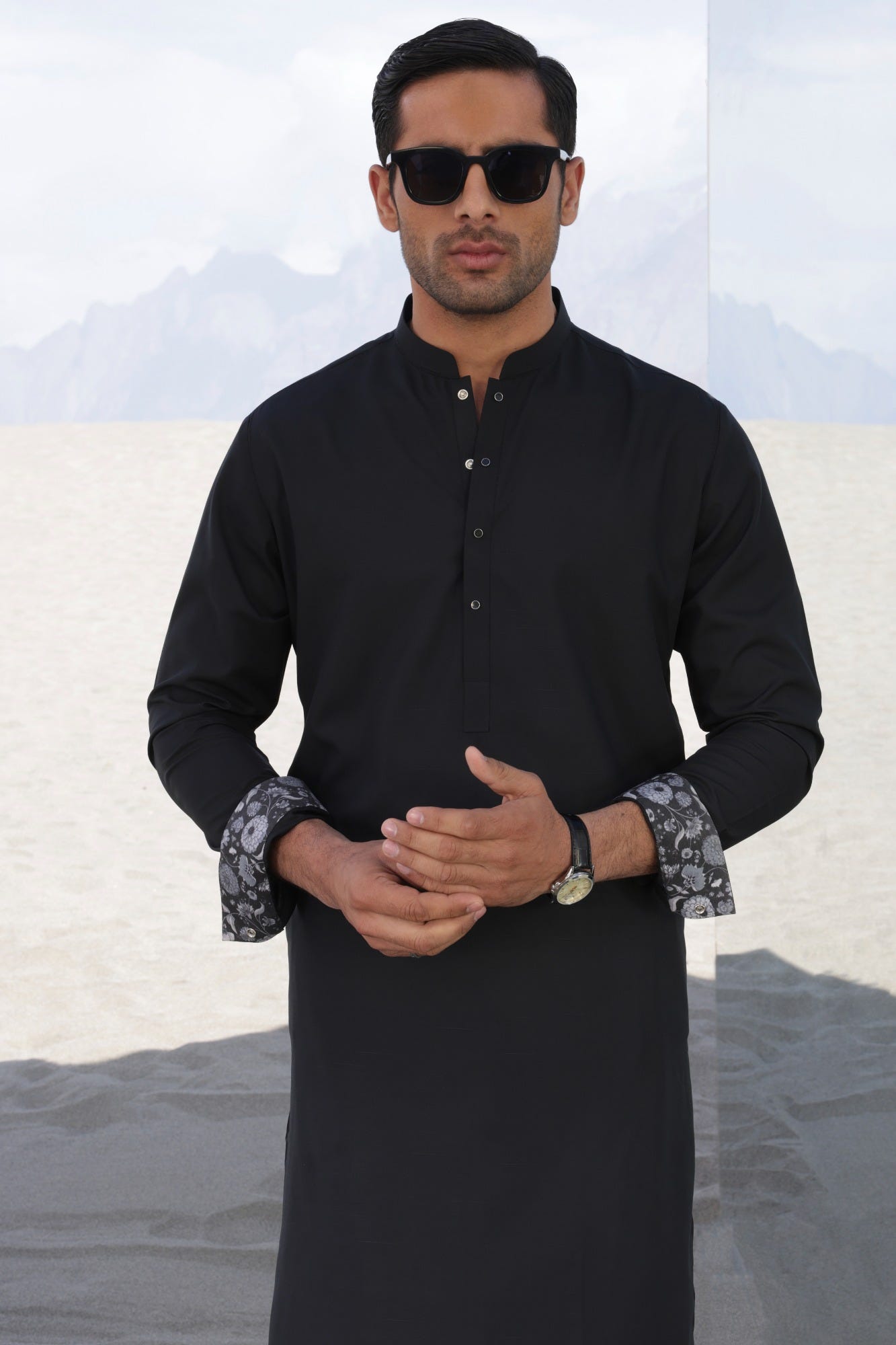 COLUMBIA - BLACK BLENDED KAMEEZ SHALWAR