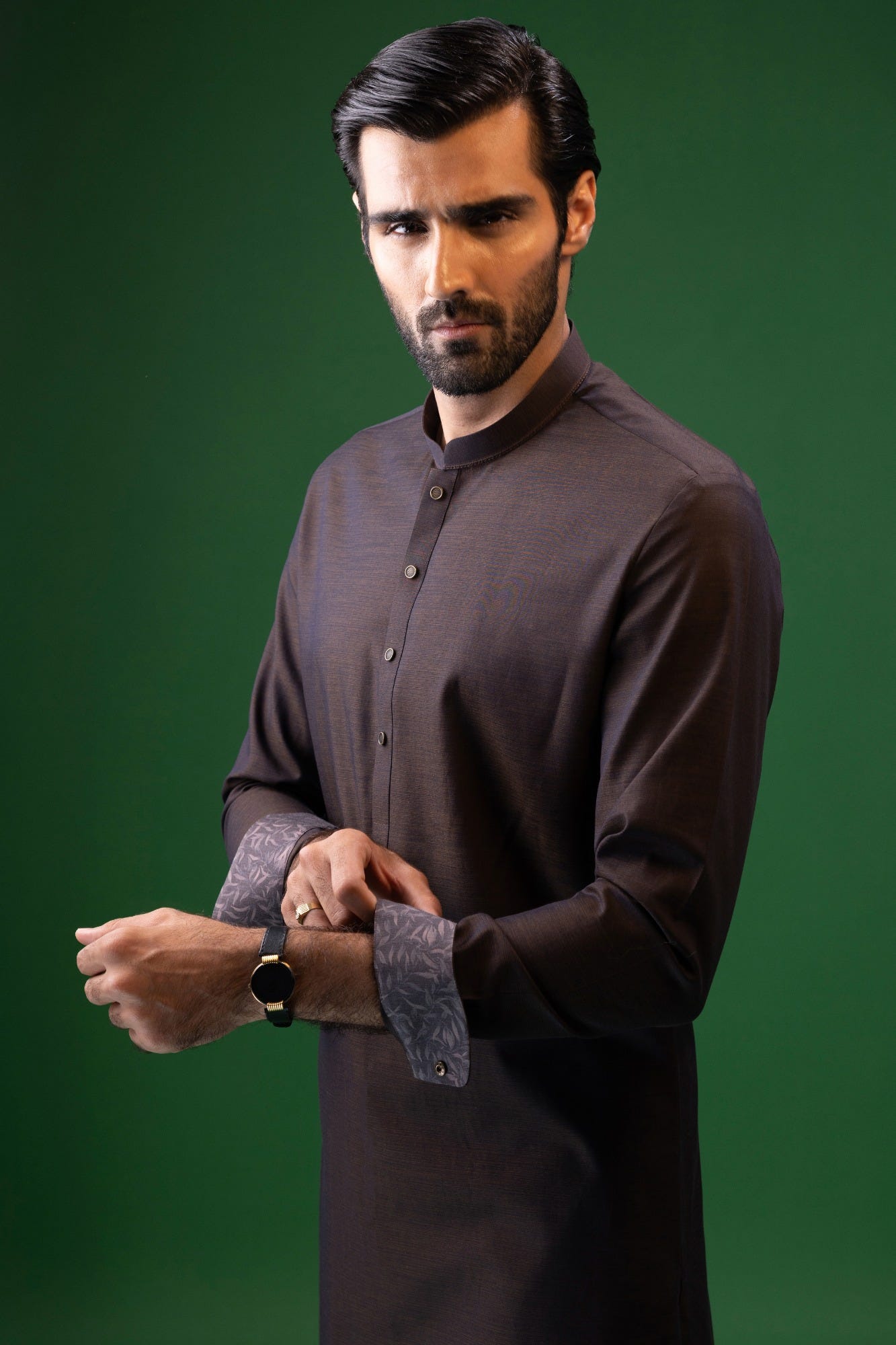 COSTA RICA - BROWN COTTON KURTA TROUSER