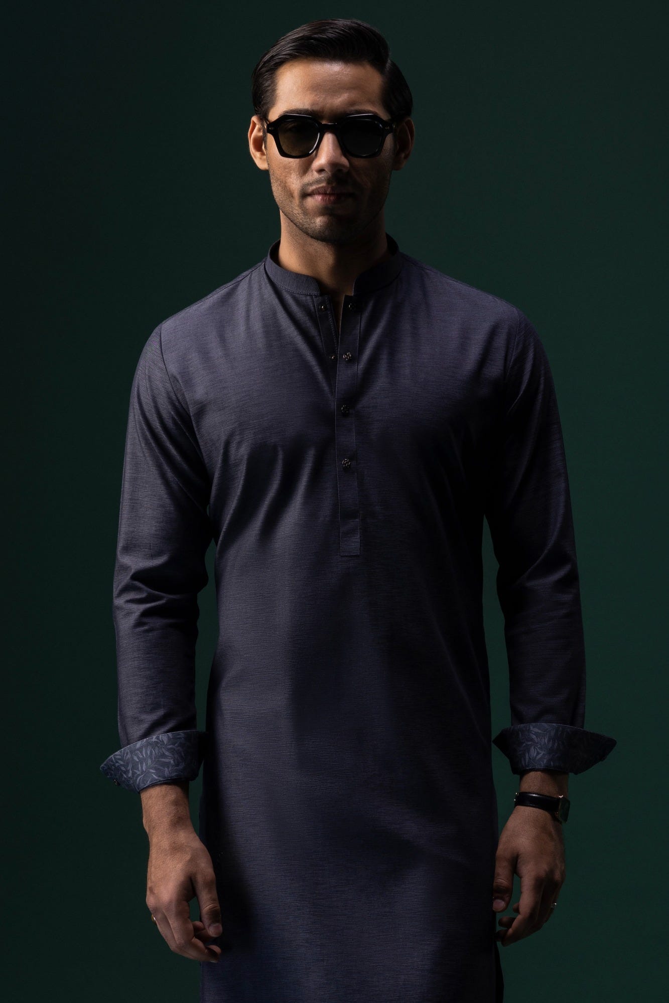 COSTA RICA - STONE BLUE COTTON KURTA TROUSER