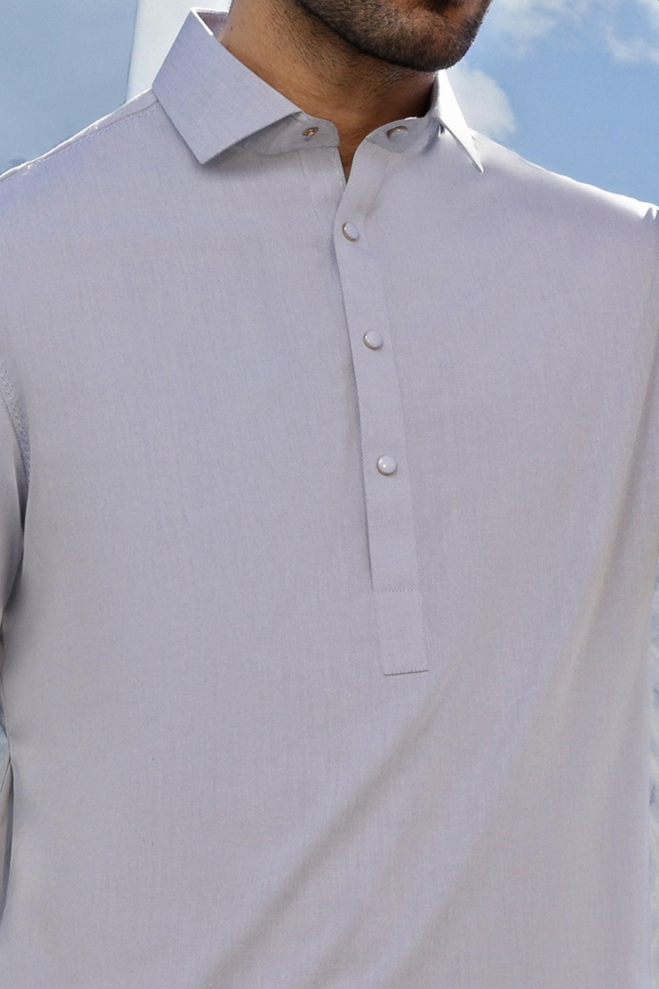 CYPRUS - LIGHT GREY COTTON KURTA TROUSER