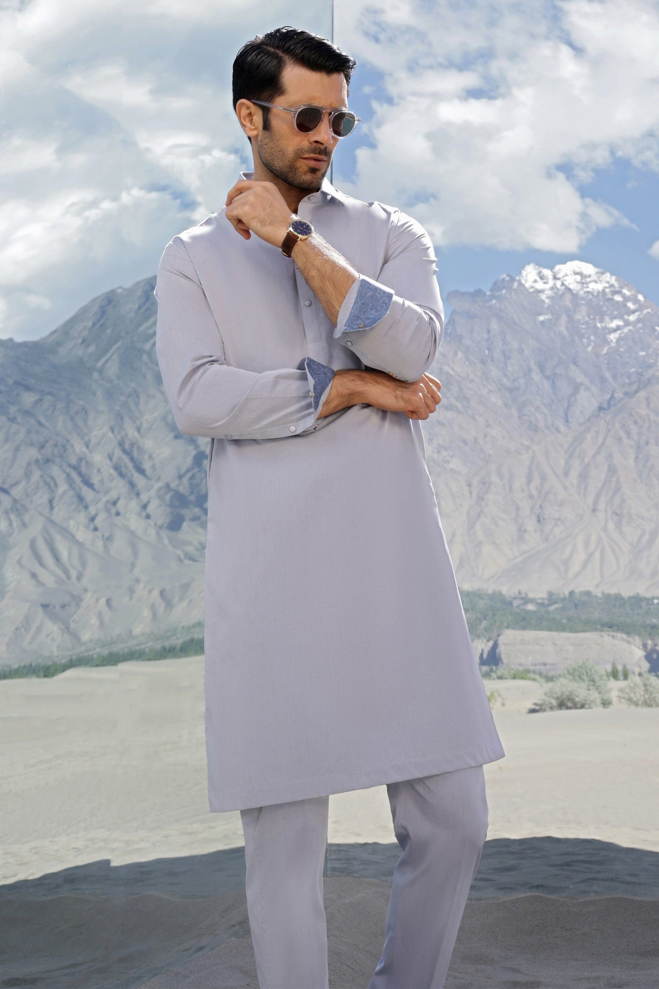 CYPRUS - LIGHT GREY COTTON KURTA TROUSER