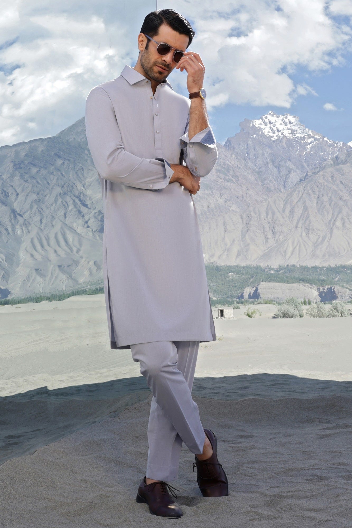 CYPRUS - LIGHT GREY COTTON KURTA TROUSER