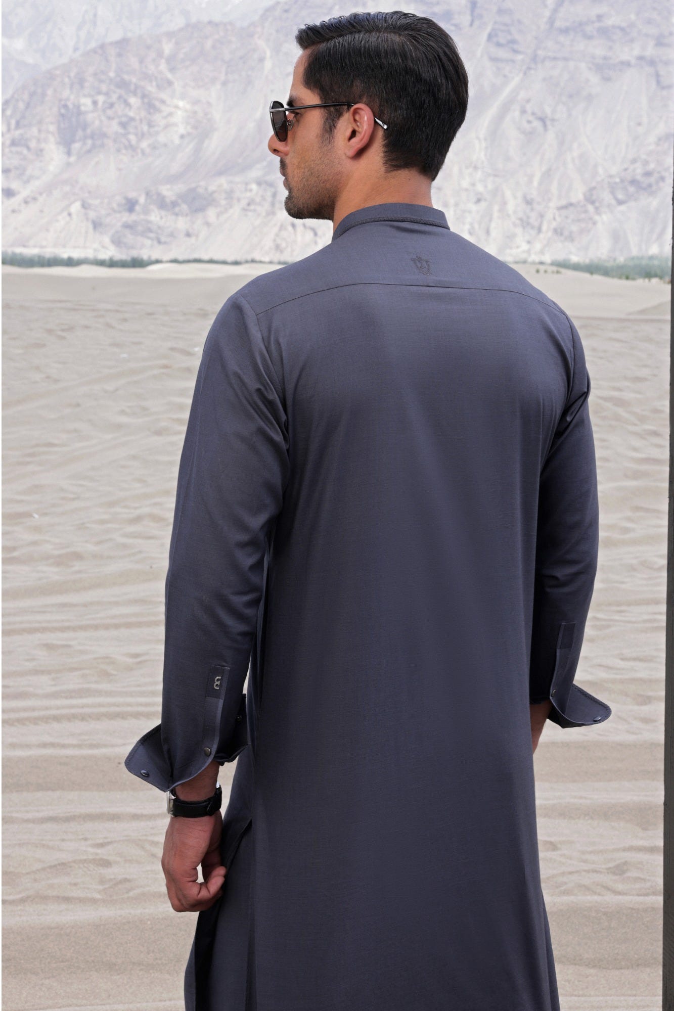 DUBLIN - CHARCOAL COTTON KAMEEZ SHALWAR