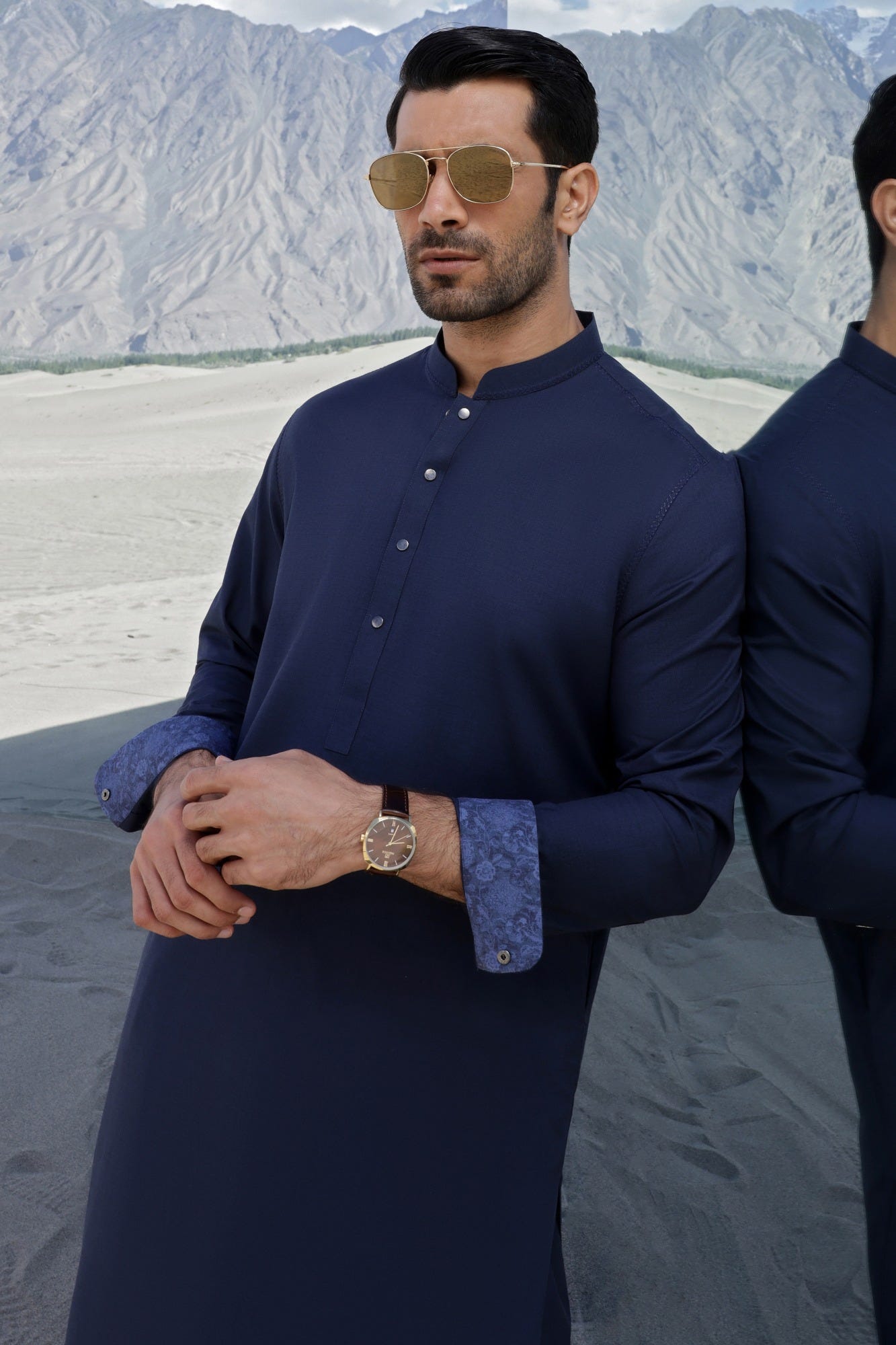 DUBLIN - BLUE COTTON KAMEEZ SHALWAR