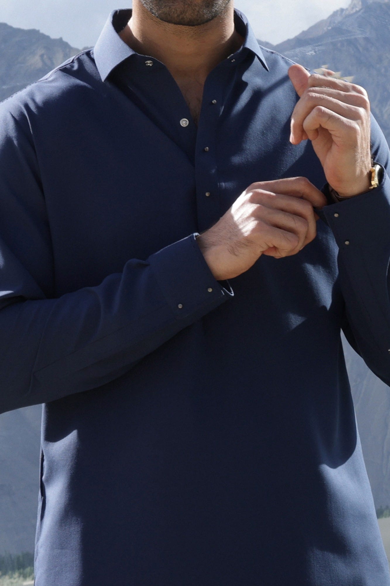 EGYPT - BLUE BLENDED KAMEEZ SHALWAR