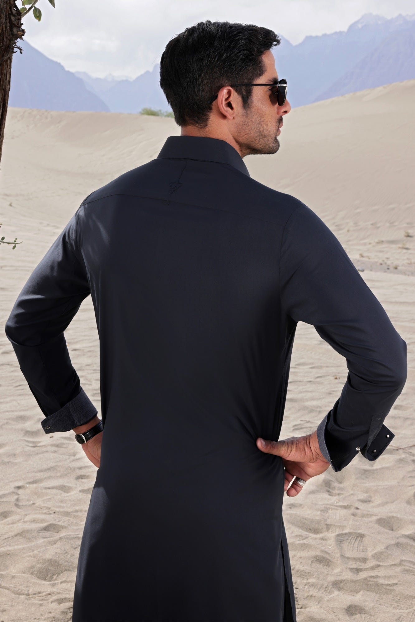 EGYPT - CHARCOAL BLENDED KAMEEZ SHALWAR