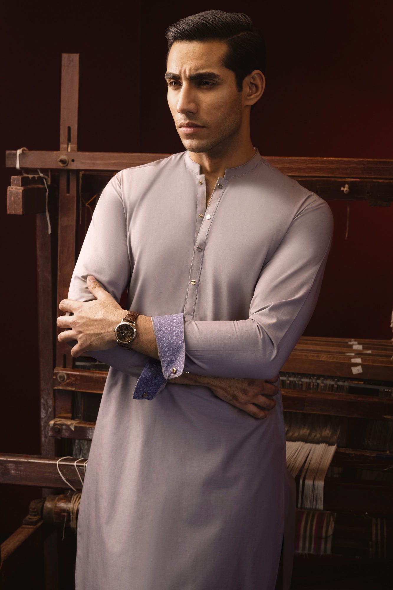 FINLAND - TEA PINK COTTON KURTA TROUSER