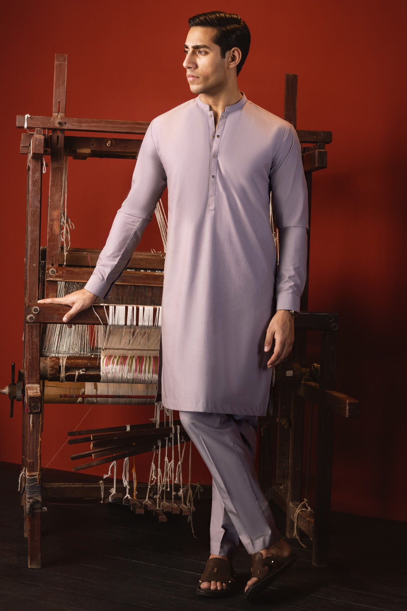FINLAND - TEA PINK COTTON KURTA TROUSER