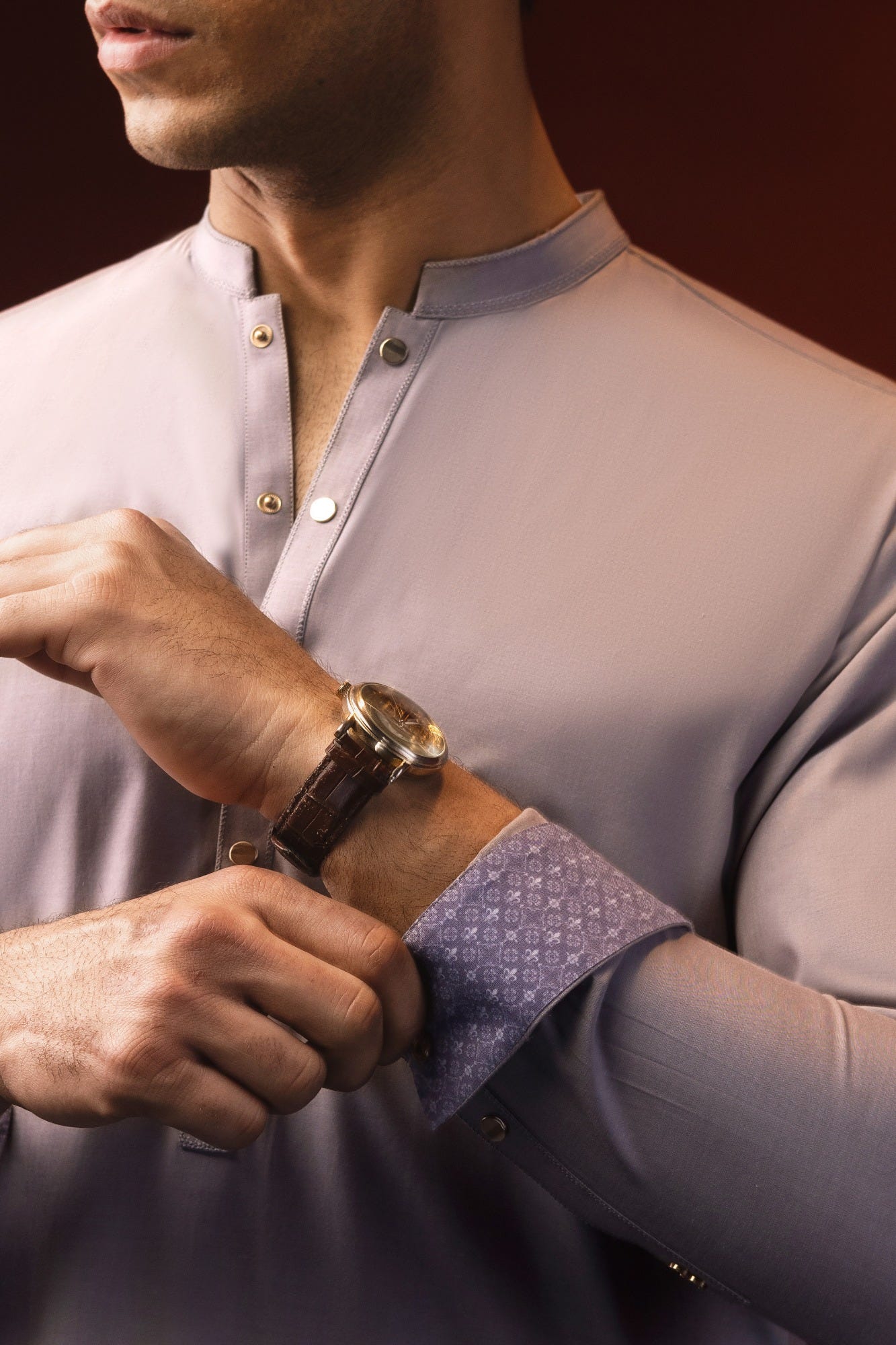 FINLAND - TEA PINK COTTON KURTA TROUSER