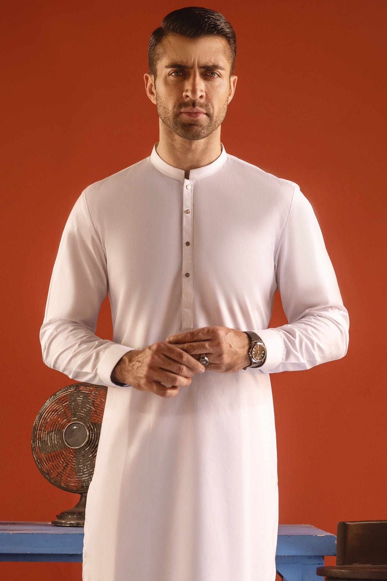 FINLAND - WHITE COTTON KURTA TROUSER