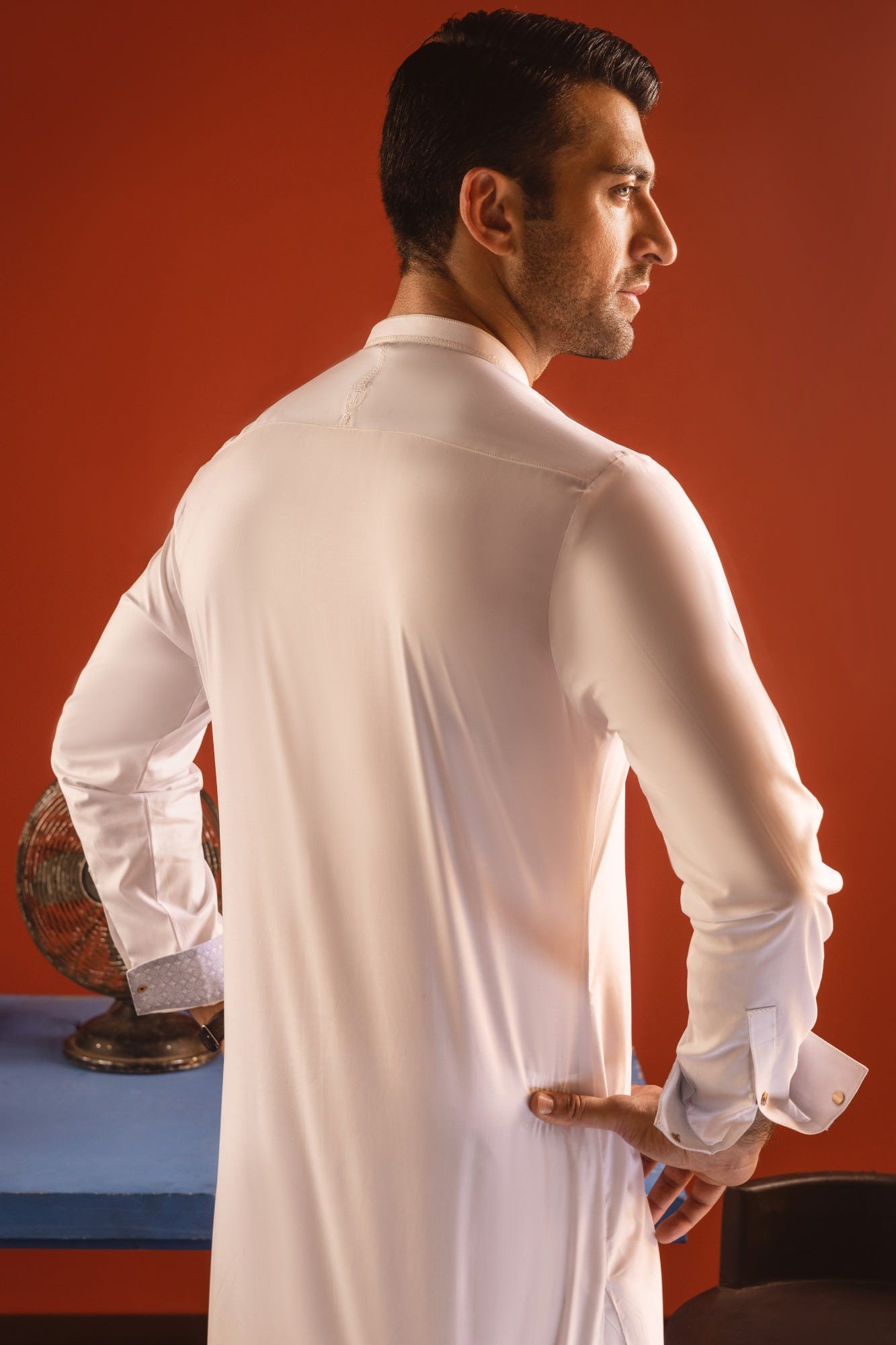 FINLAND - WHITE COTTON KURTA TROUSER