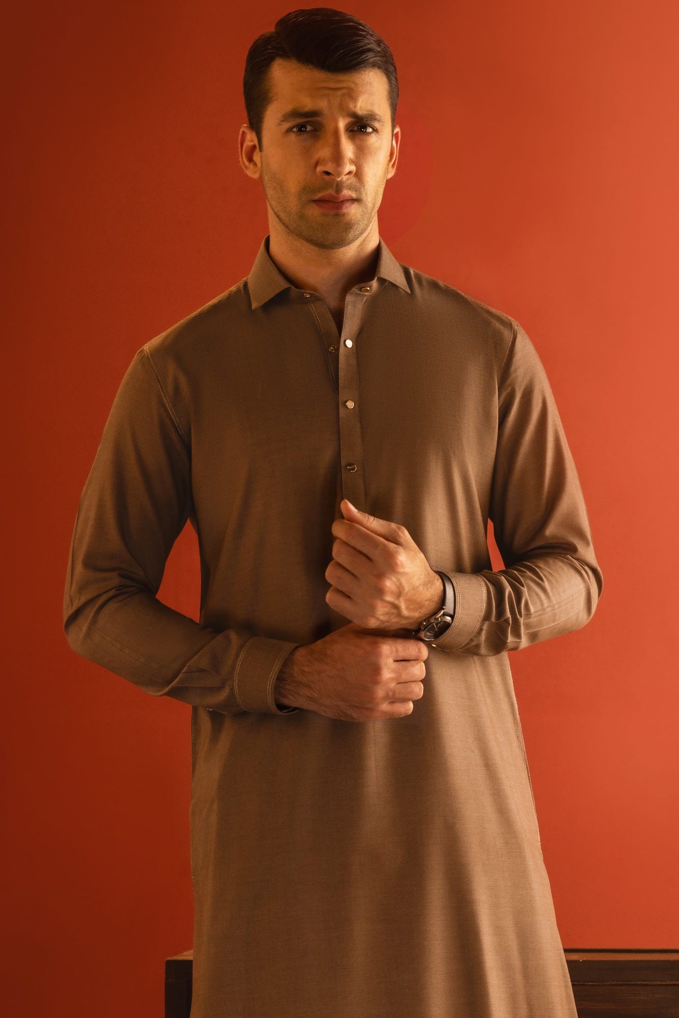 FLORIDA - BROWN BLENDED KAMEEZ SHALWAR