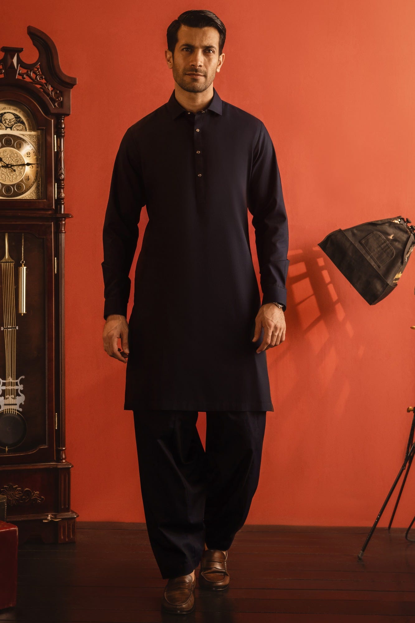 FLORIDA - NAVY COTTON KAMEEZ SHALWAR