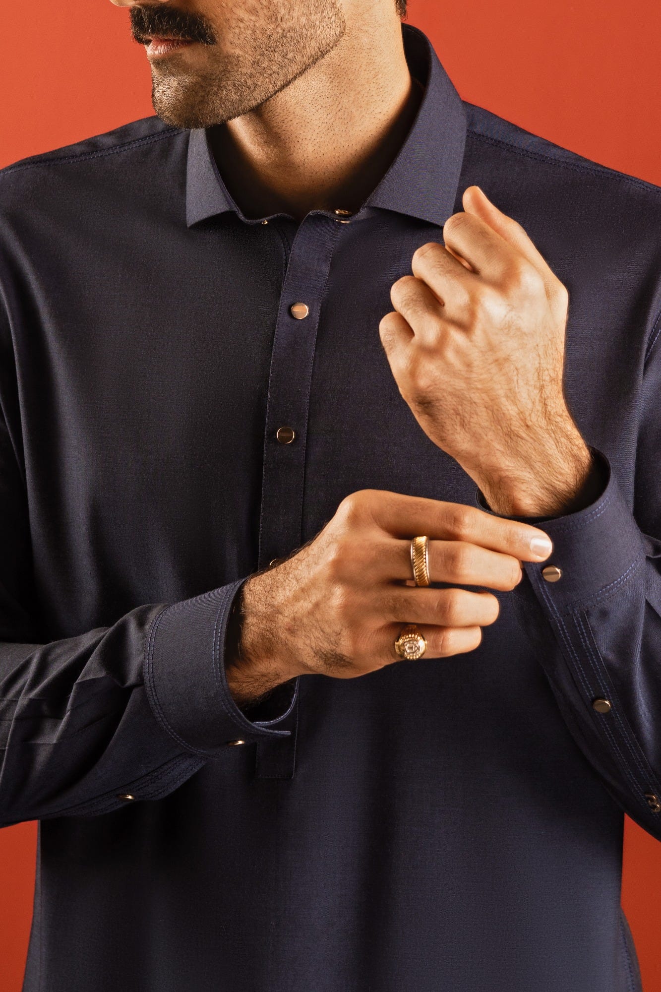 FLORIDA - STONE GREY BLENDED KAMEEZ SHALWAR