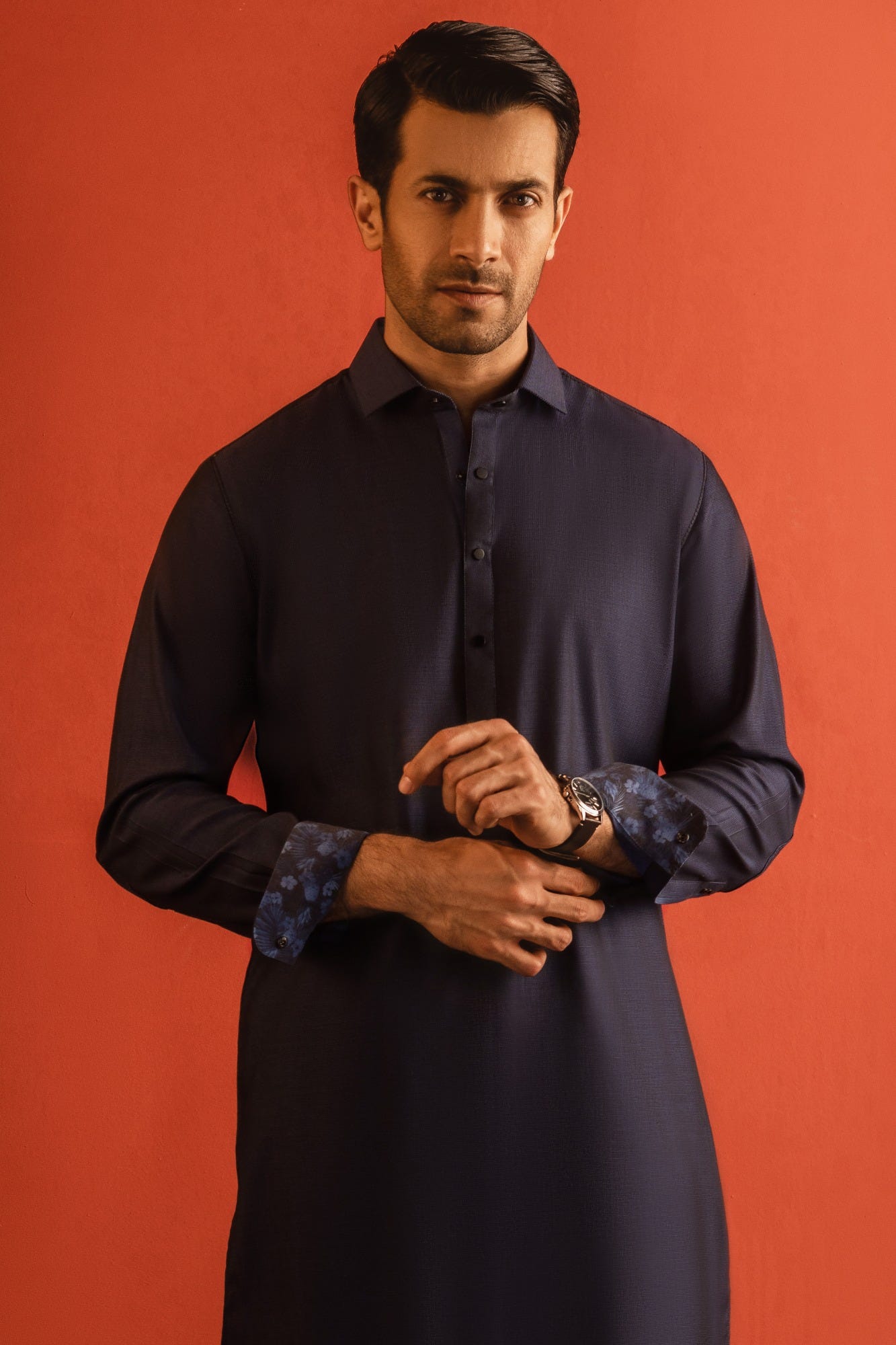 HOLLAND - BLUE COTTON KURTA TROUSER