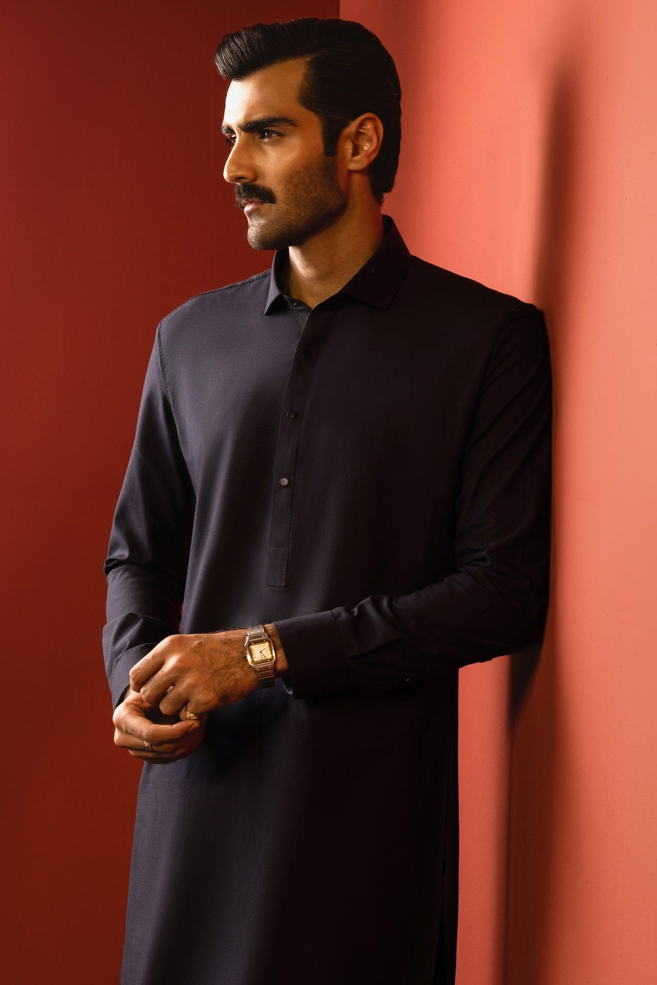 HOLLAND - CHARCOAL COTTON KURTA TROUSER
