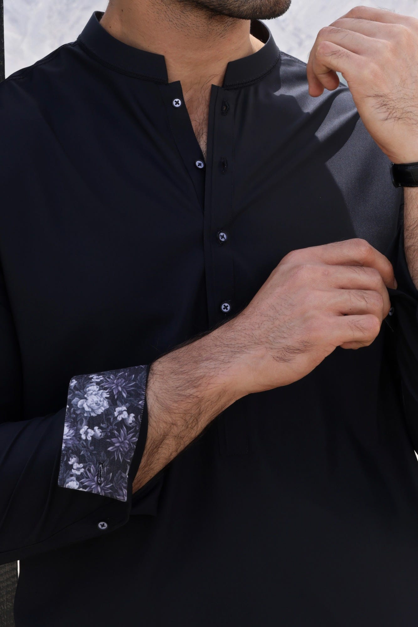 HUNGARY - BLACK BLENDED KAMEEZ SHALWAR