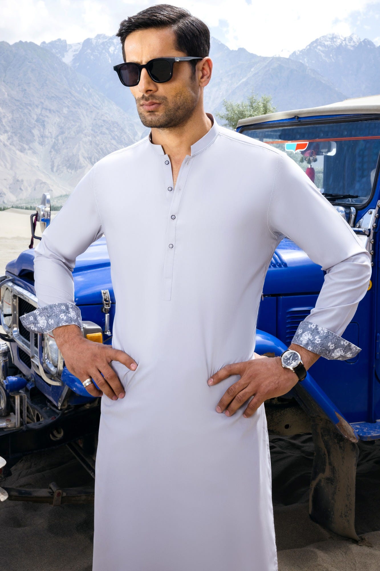 HUNGARY - GREY BLENDED KAMEEZ SHALWAR