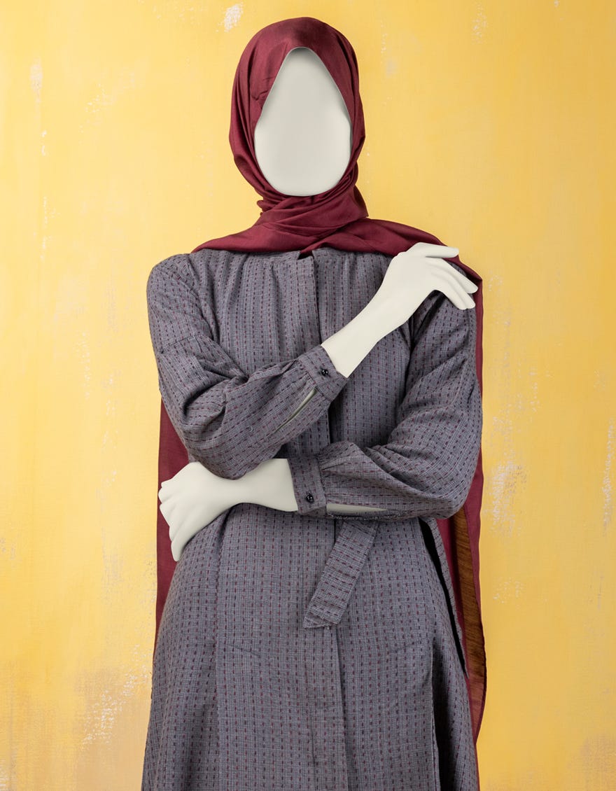 Grey Khaddi Abaya | Jjab-A-Jab-24-003