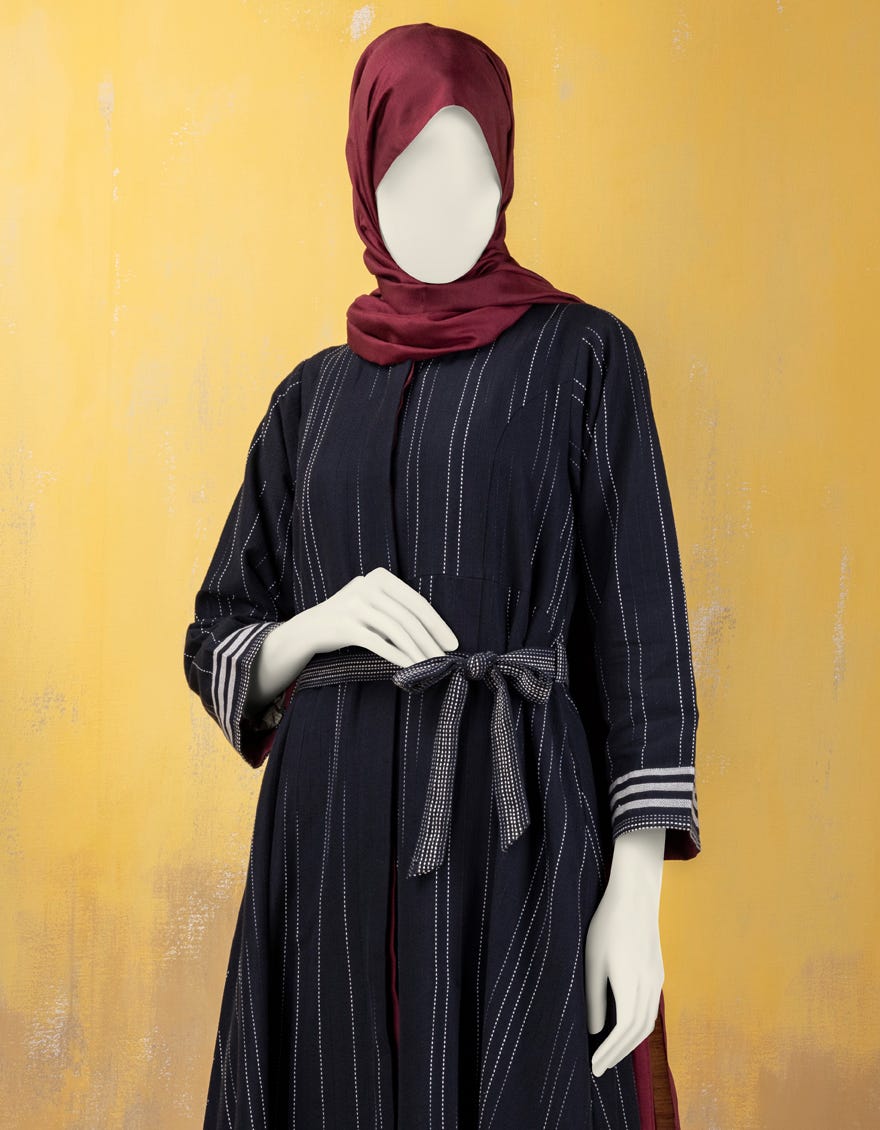 Black Khaddi Abaya | Jjab-S-Jab-24-004