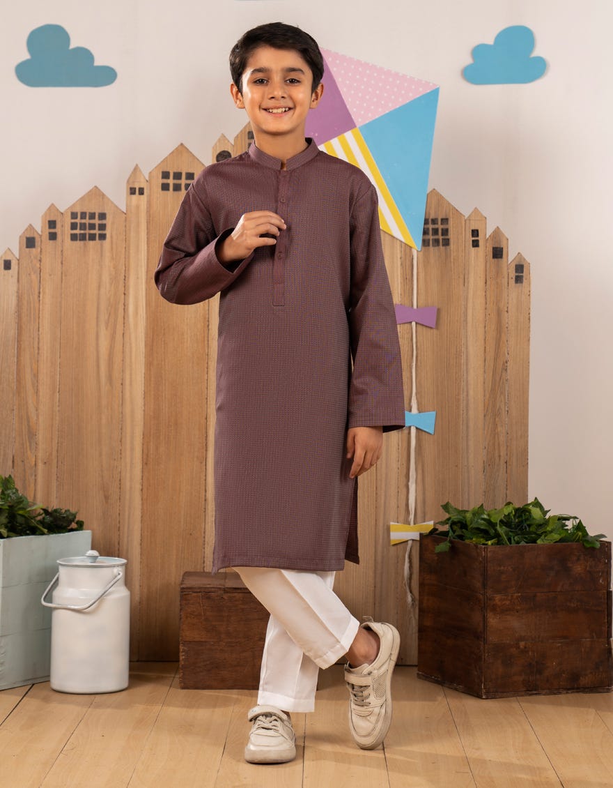 MAROON COTTON KURTA