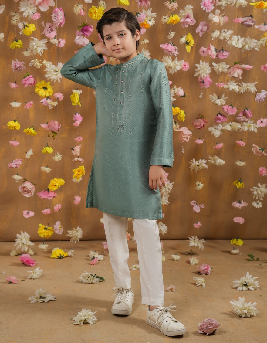AQUA GREEN SPECIAL KURTA | JCK-SP-A-48124