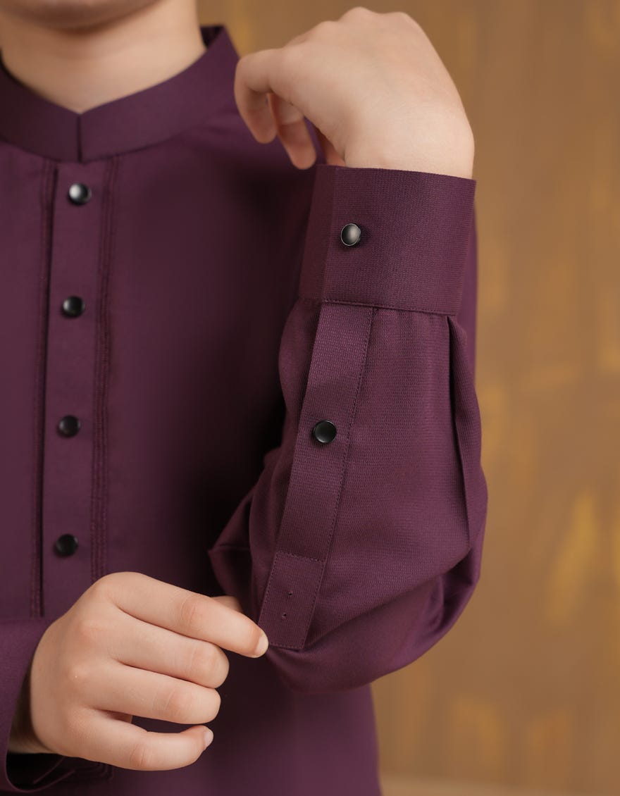 MAROON BLENDED KAMEEZ SHALWAR | JCKS-A-90502