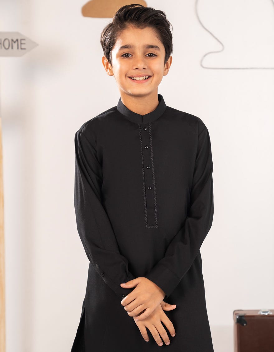 BLACK BLENDED KAMEEZ SHALWAR