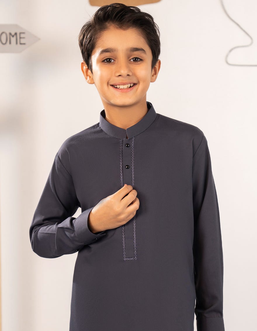 GREY BLENDED KAMEEZ SHALWAR