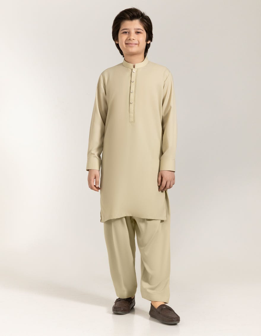 ECRU BLENDED KAMEEZ SHALWAR