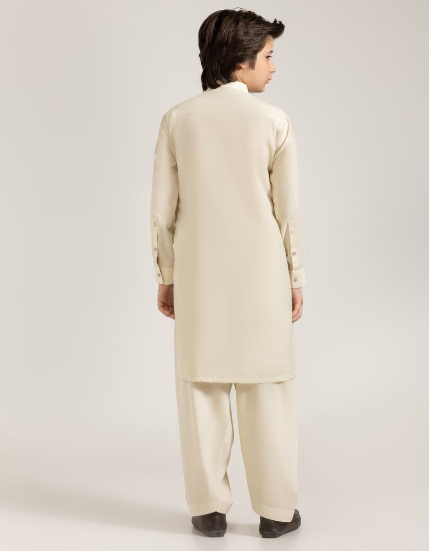 CREAM BLENDED KAMEEZ SHALWAR