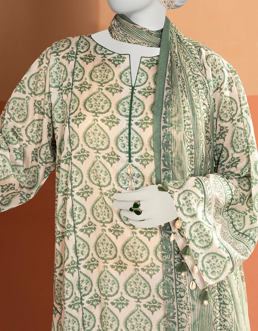 Green Lawn Unstitched 2 Piece Dress | Jlawn-S-Jds-23-1118