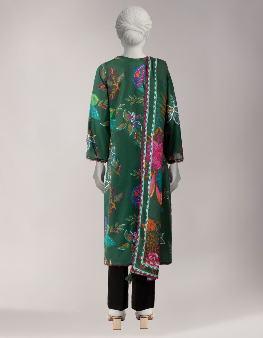 MULTICOLOR LAWN PRINTED UNSTITCHED 2PC