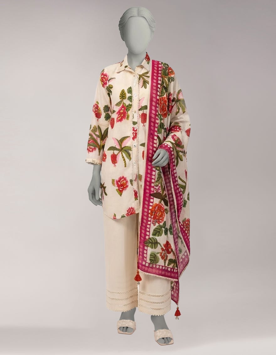 MULTICOLOR LAWN PRINTED UNSTITCHED 2PC