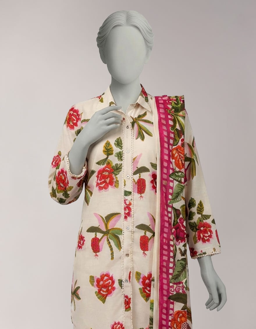 MULTICOLOR LAWN PRINTED UNSTITCHED 2PC