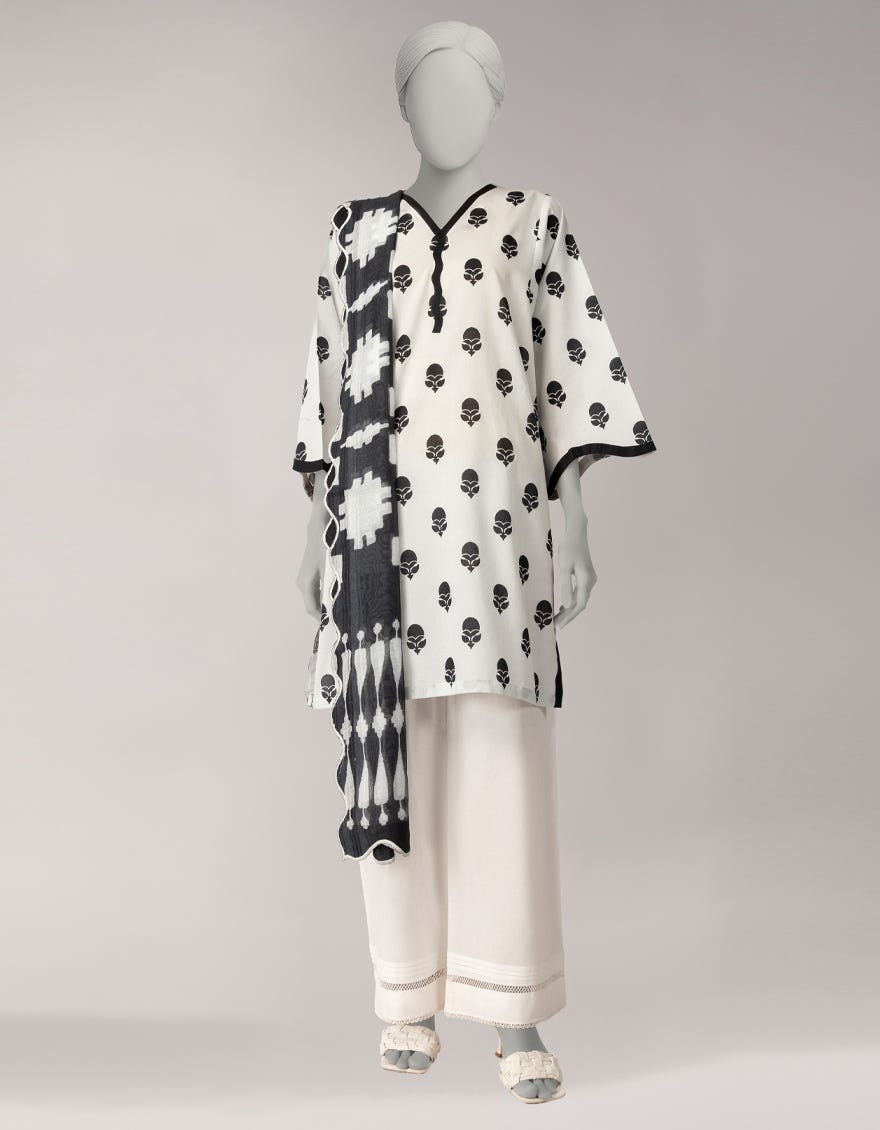 MULTICOLOR LAWN PRINTED UNSTITCHED 2PC