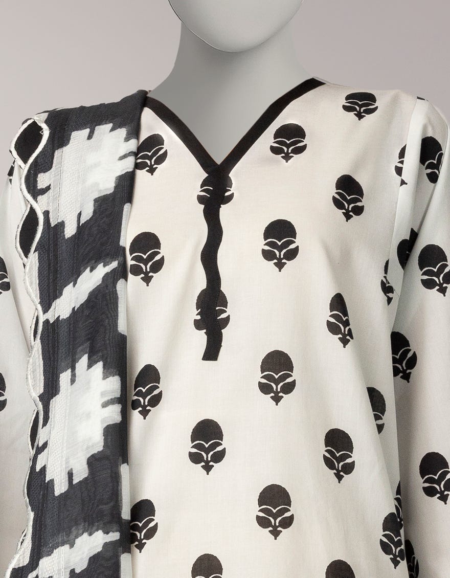 MULTICOLOR LAWN PRINTED UNSTITCHED 2PC