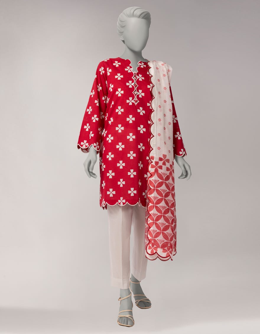 MULTICOLOR LAWN PRINTED UNSTITCHED 2PC