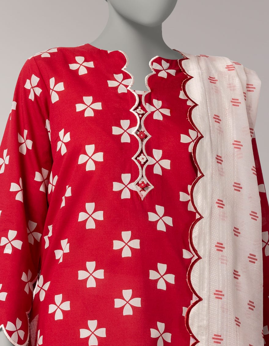 MULTICOLOR LAWN PRINTED UNSTITCHED 2PC