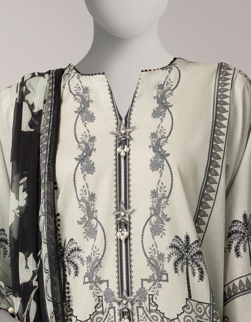 GREY LAWN DIGITAL PRINTED UNSTITCHED 2PC