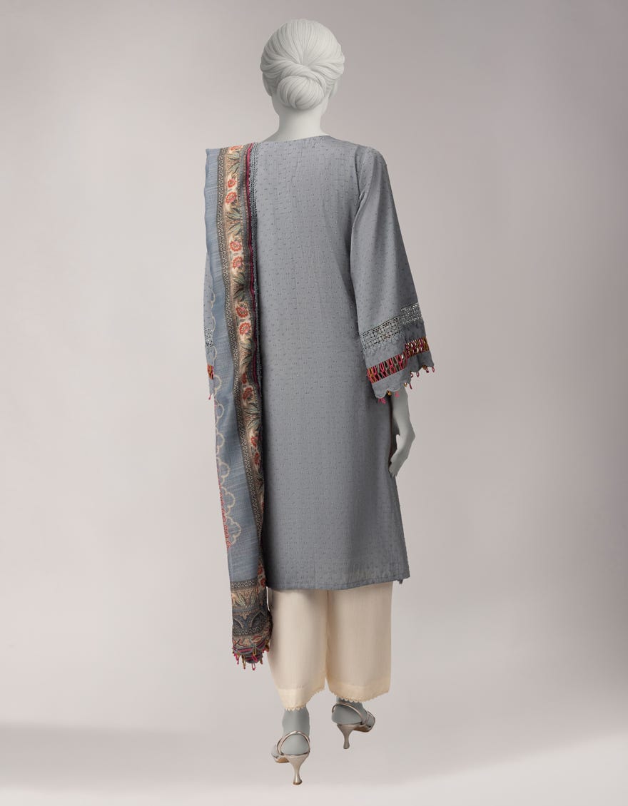 GREY DORIA EMBROIDERED UNSTITCHED 2PC