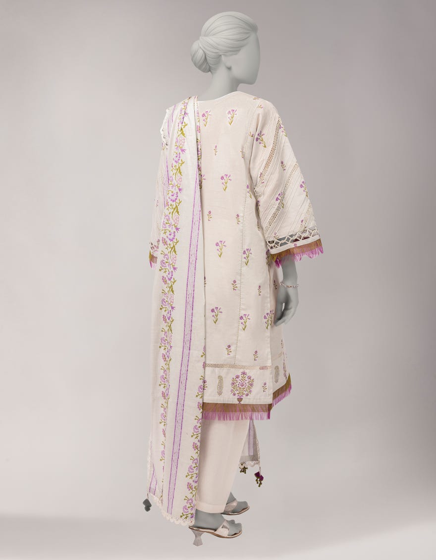 MULTICOLOR LAWN EMBROIDERED UNSTITCHED 2PC