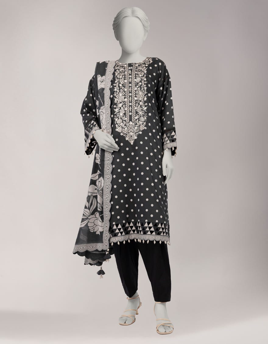 MULTICOLOR LAWN EMBROIDERED WOMEN UNSTITCHED 2PC