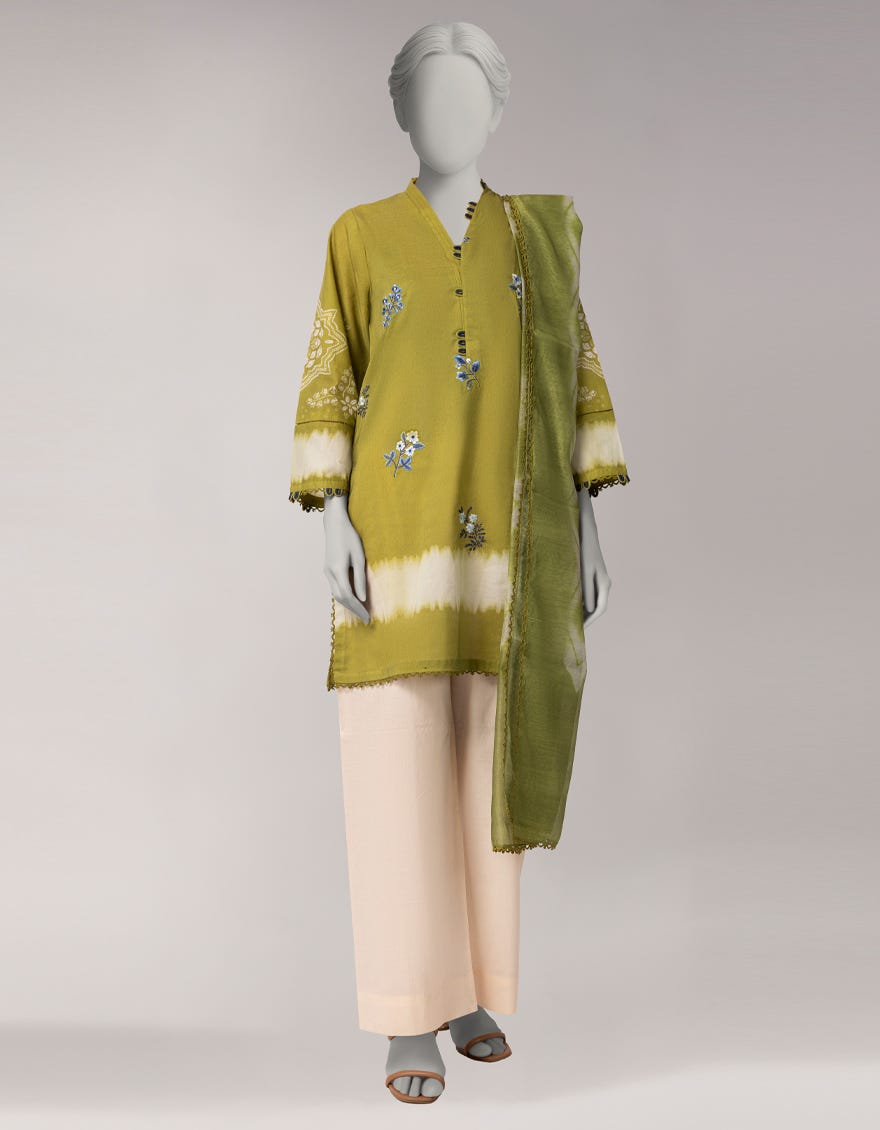 MULTICOLOR LAWN EMBROIDERED UNSTITCHED 2PC