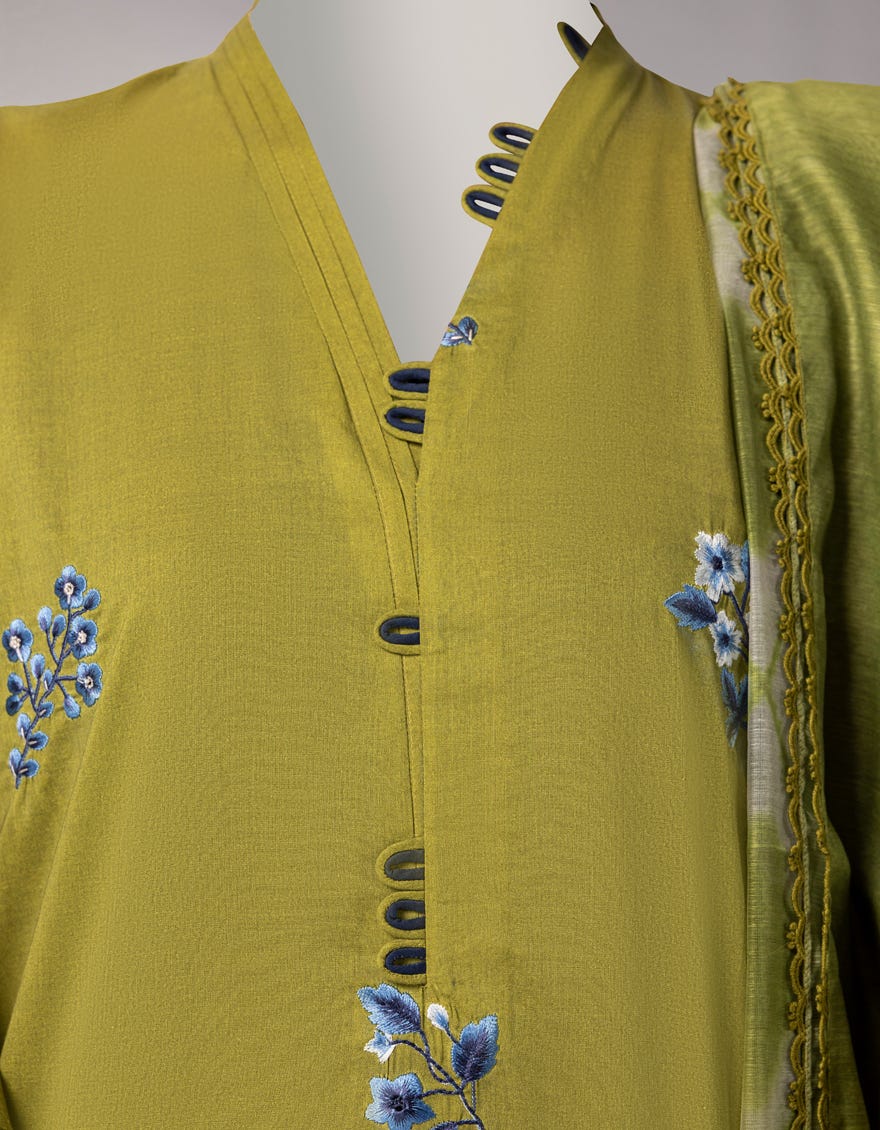 MULTICOLOR LAWN EMBROIDERED UNSTITCHED 2PC